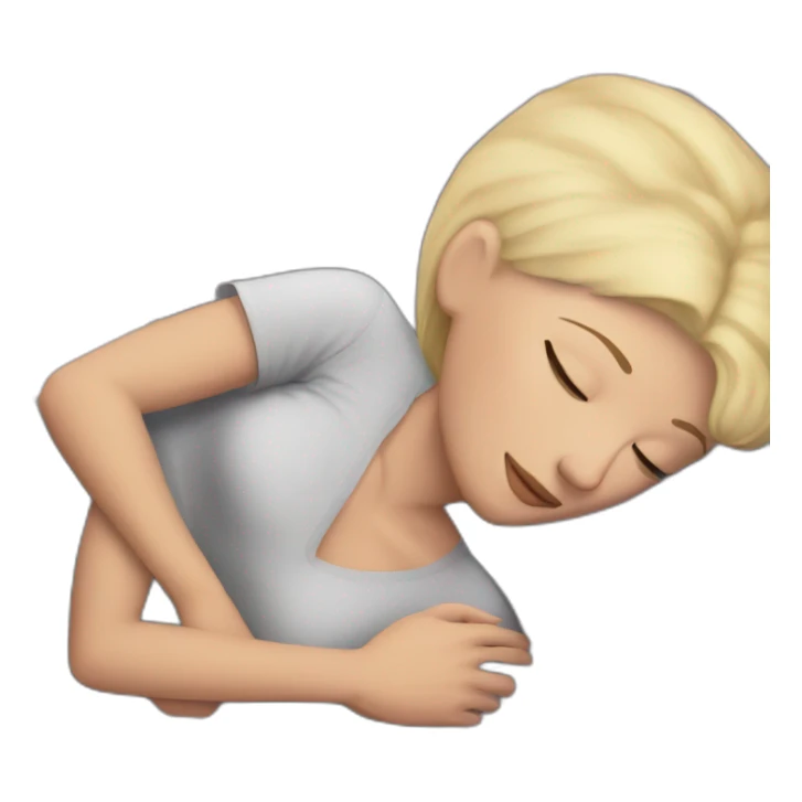 cute blonde girl with her bald boyfriend sleeping sticker