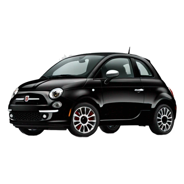 black 2010’s fiat 500 sticker