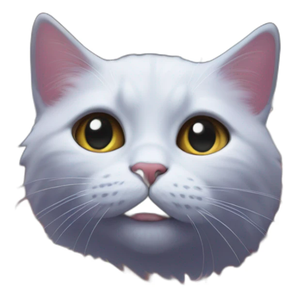 mini cat face surprising in realistic nebula in cosmic space sticker