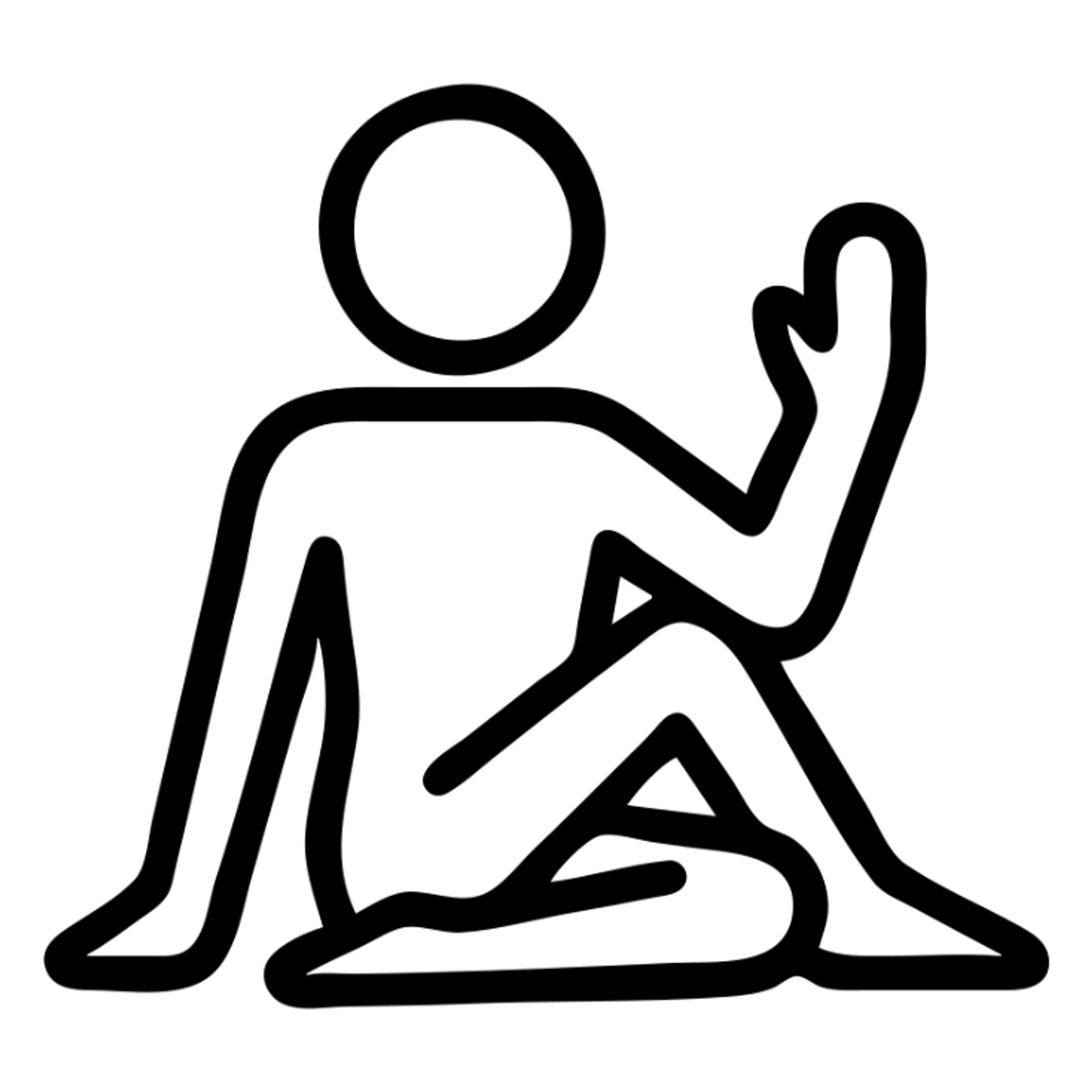 icon on the theme of yoga half spinal twist classes.  sticker