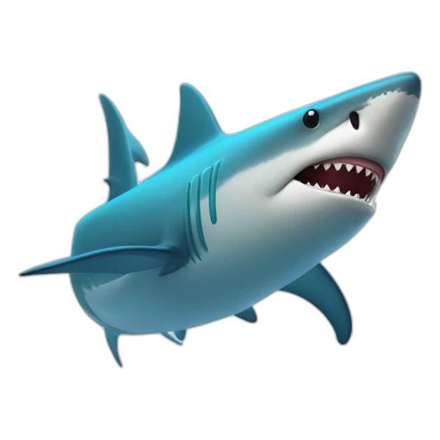 Un requin qui fait du surf sticker