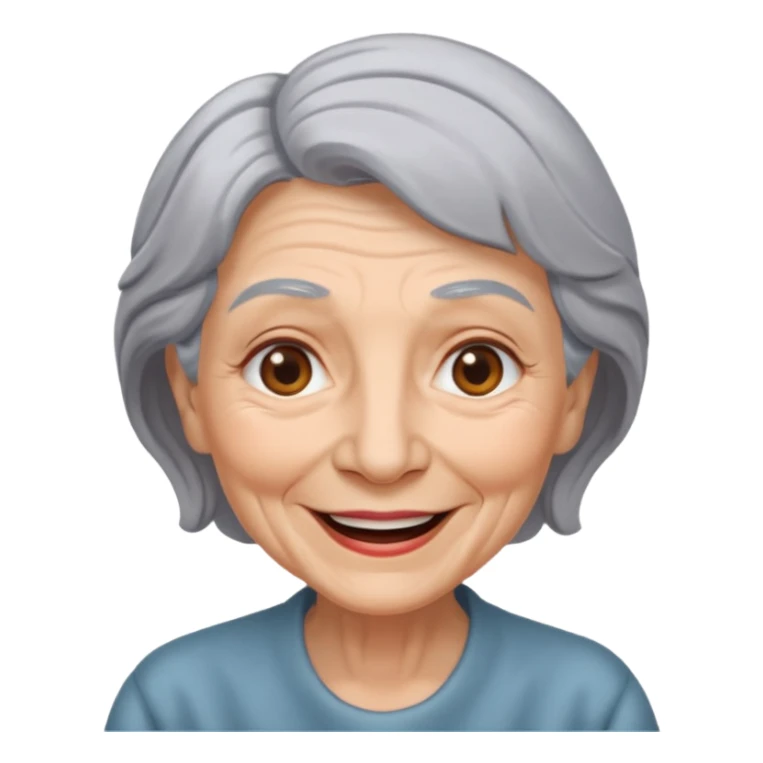 grey hair old woman sticker