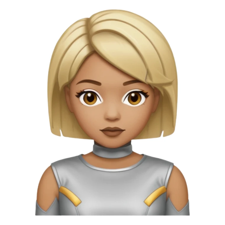 T-Boz from TLC with short blonde hair, silver outfit sticker