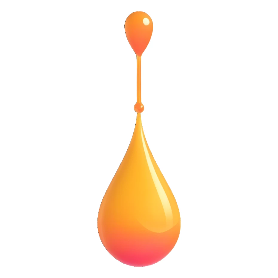 a drop of liquid in burgundy color sticker