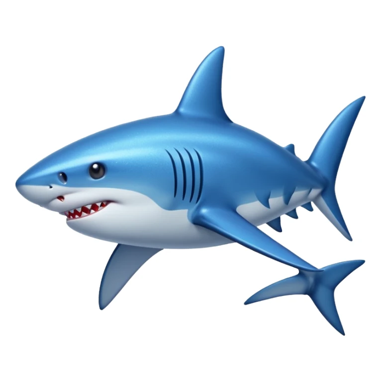 glitter azul-marinho tubarão sticker