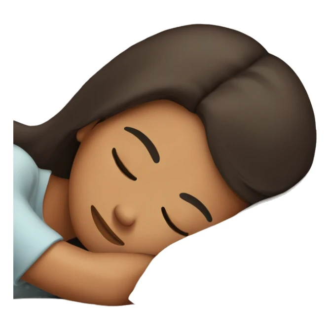 Brunette girl sleeping sticker