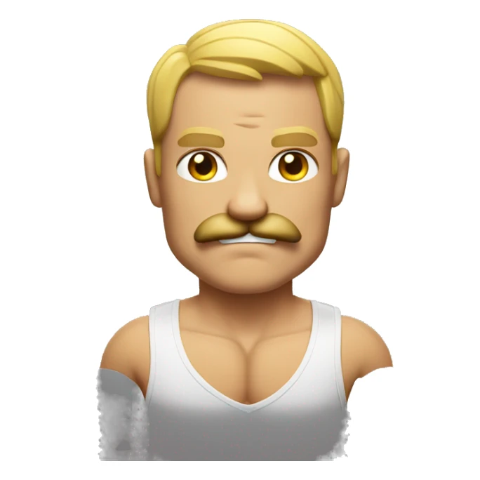 winks the bodybuilder with the mustache . sticker