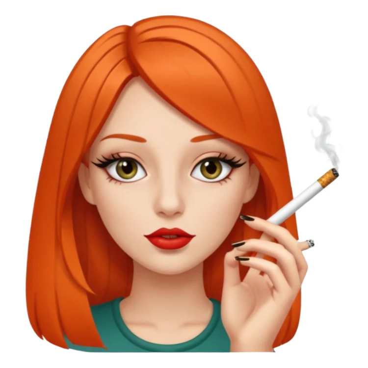 That girl long nails and lashes smoking a blunt sticker