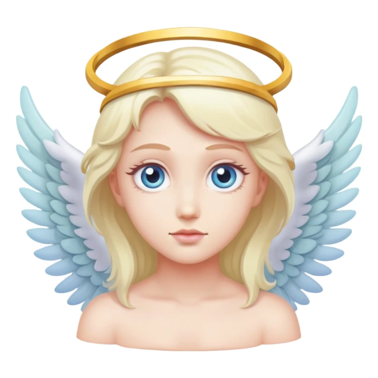 pastel angel with three eyes and four wings  sticker