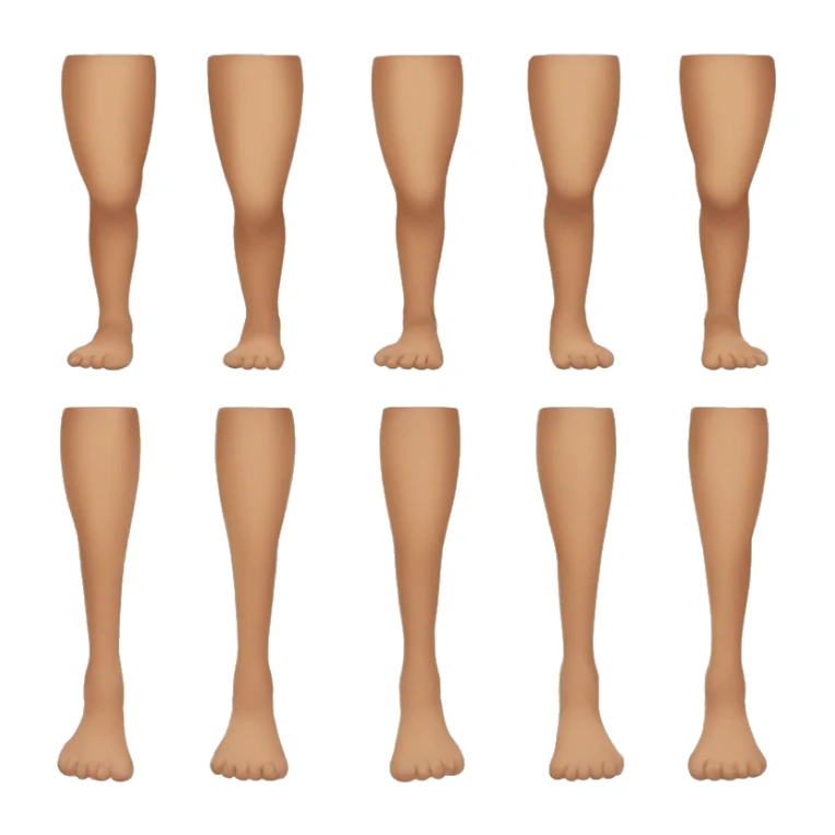 Brown legs and feet  sticker