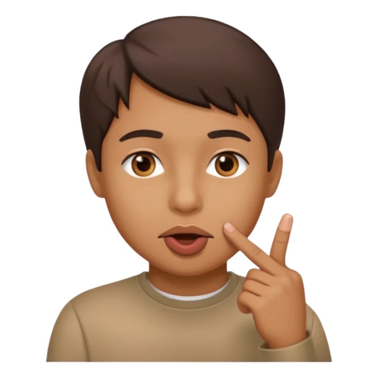 Quiero una cara con un la punta del dedo dentro de la boca modo coqueto sticker