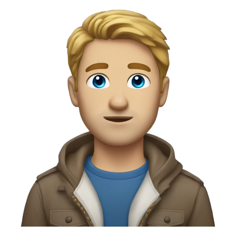 guy with light brown hair blue eyes and an eagle beak  sticker