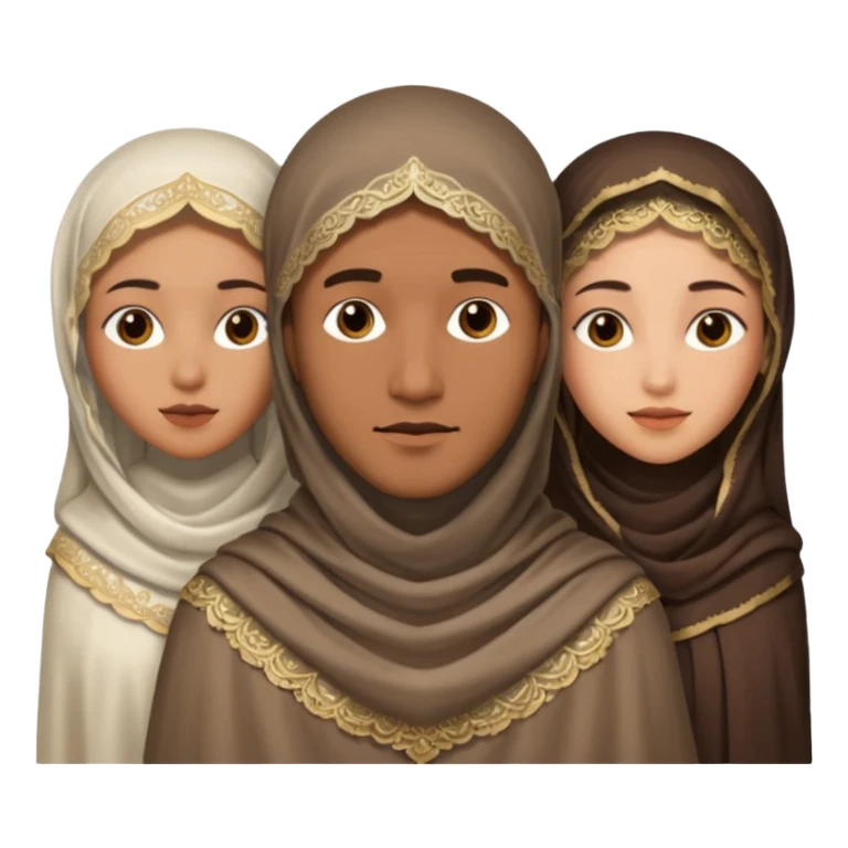 polygynie 1 man 3 veiled women sticker