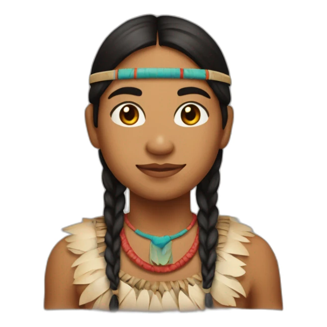 Emoji de un joven indigena con corona sticker