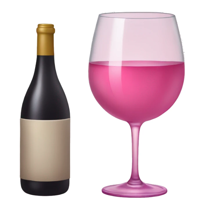 pink glass of wine  sticker