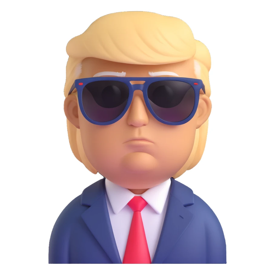 Donald Trump wearing sunglasses sticker