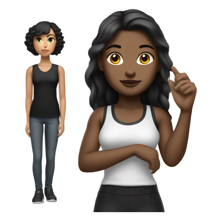 realistic sleek thick black puma - girl  sticker