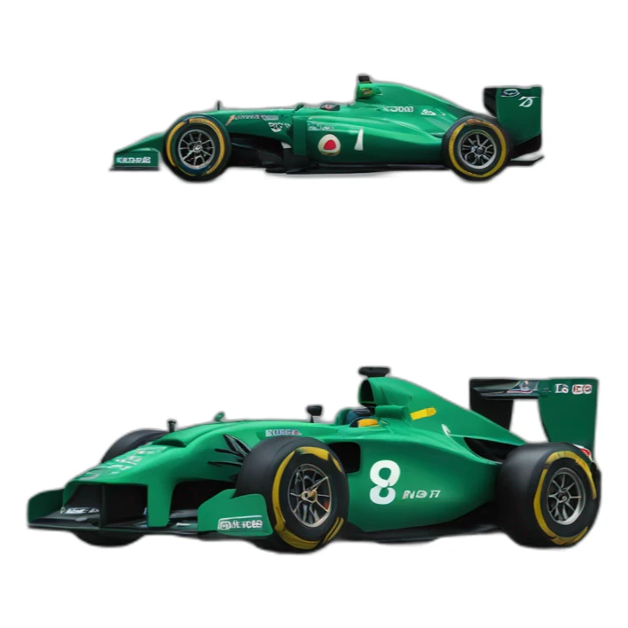 Aston Martin green formula 1 car sticker
