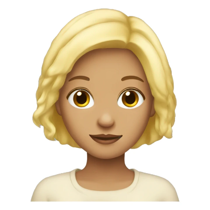 Cozy blonde girl sticker