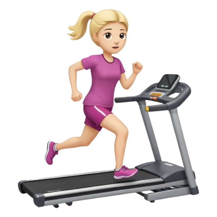 girl running on tredmil fat emoji sticker