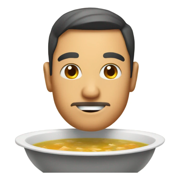 Man in a bowl of soup  sticker