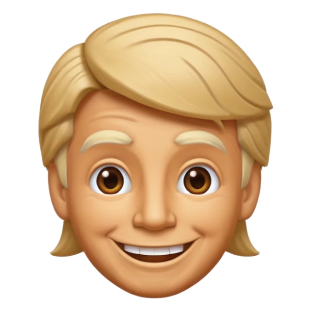 Pinocchio emoji with donald trump hair sticker