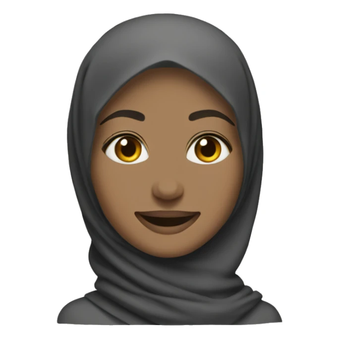 Woman hijab smiling in car sticker