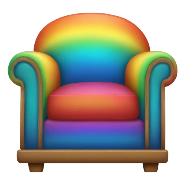 rainbow couch chair  sticker