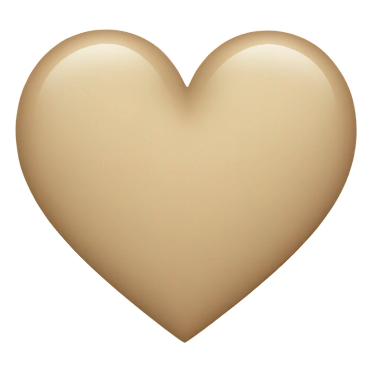 Beige heart  sticker