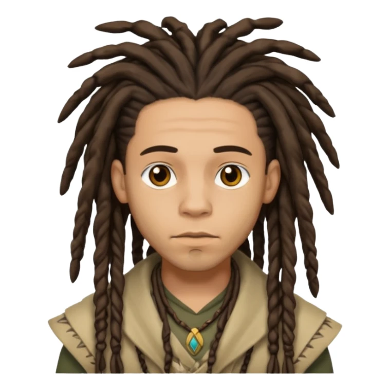 Lightskin Animoji male with dreads  sticker
