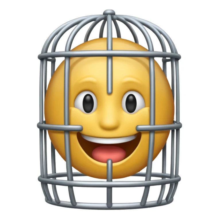 grinsendes Emoji im Gefängnis sticker