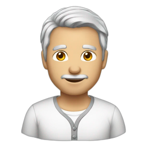 Men-grey-hair-white-shirt sticker