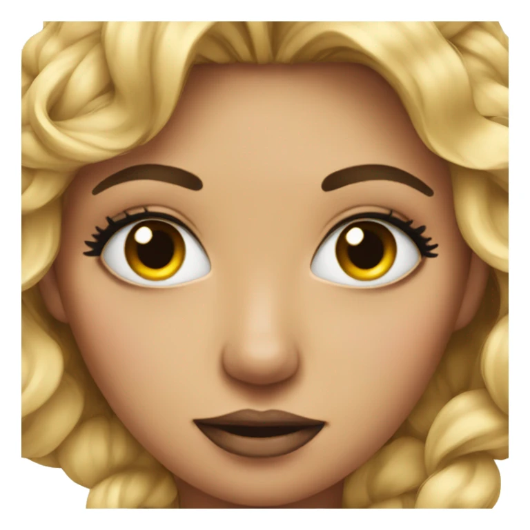 Sassy emoji with lashes and nails sticker