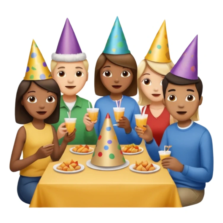 200 people eating at a family party sticker