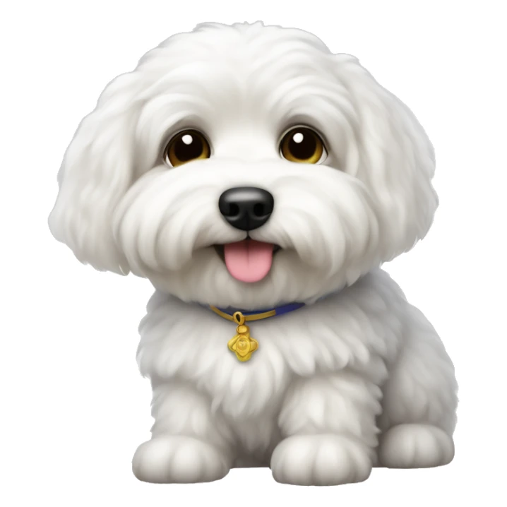 Bishop Frise dog is a cute little puppy. sticker