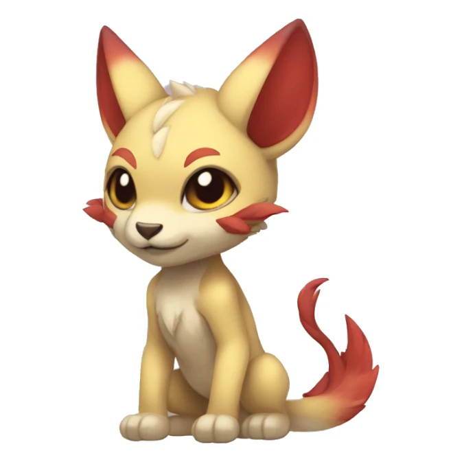 a anthro chibi-style Fakémon-hybrid full body sticker