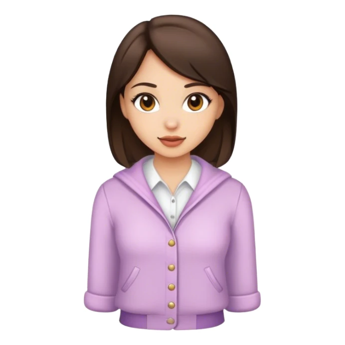 Emoji for the insta storie “me”. Brunette girl nice sexy  sticker