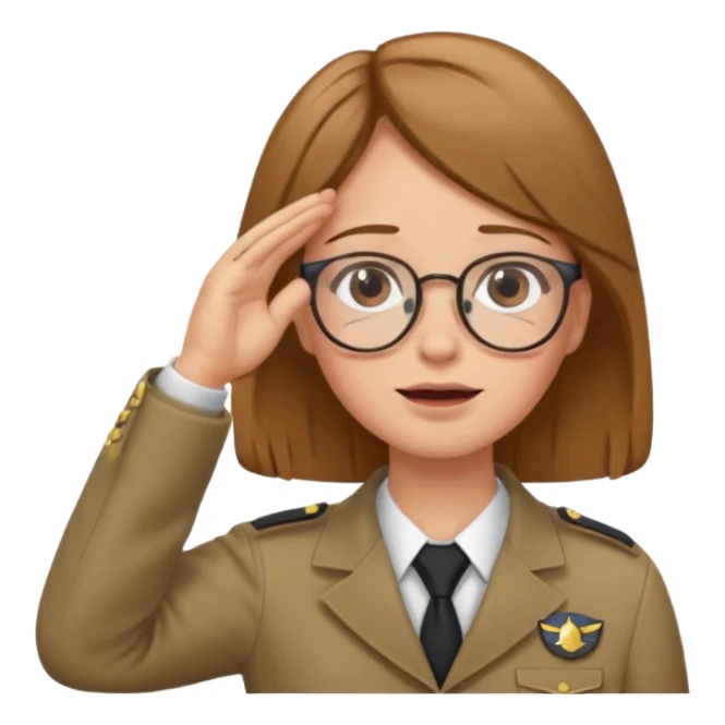 glasses Salute with tear coming out eye sticker