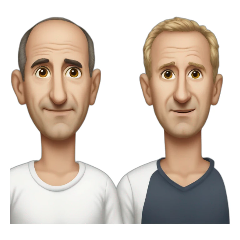 Armando Iannucci and Gazza have a baby sticker
