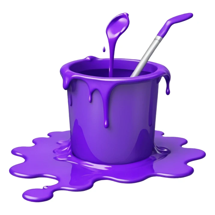 paint splatter, spilled paint, purple color. sticker