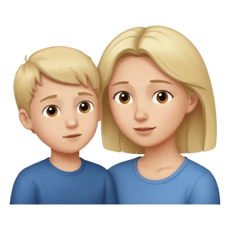 A boy showing right cheek to her mother asking for a gentle playful slap sticker