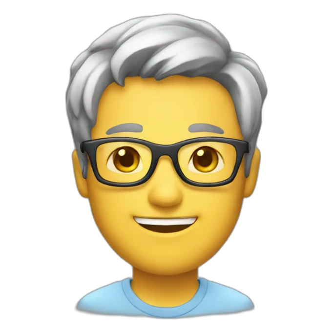 HongKong guy glasses sunny smile sticker