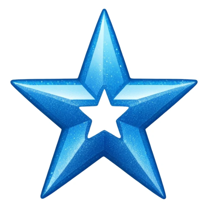 icon instagram em forma de estrela glitter blue sticker