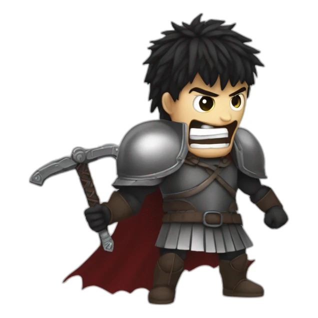 angry berserk guts with large claymore without guard sticker