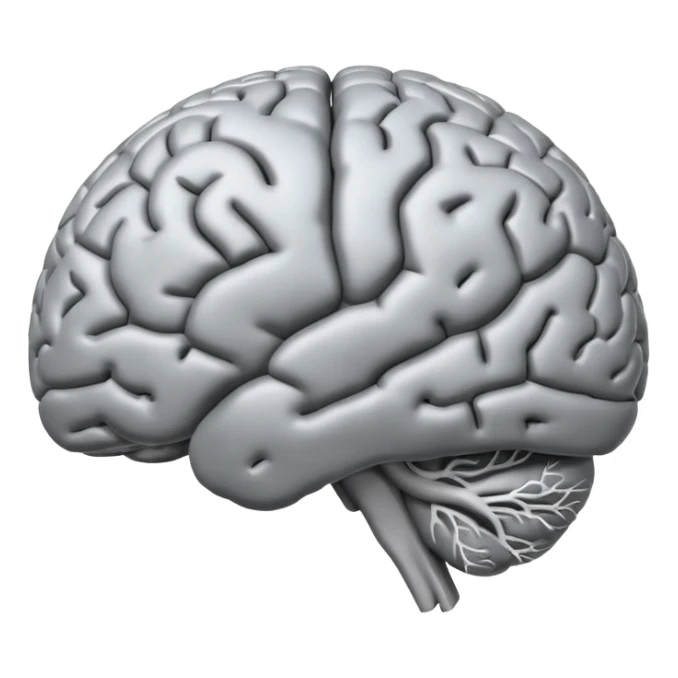 un cerebro en 3d sticker