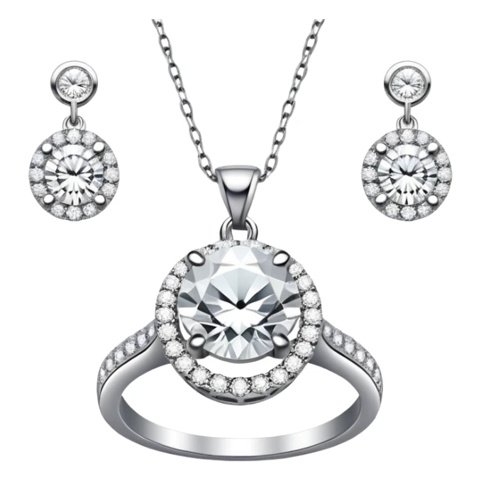 diamond ring necklace earrings jewelry sticker