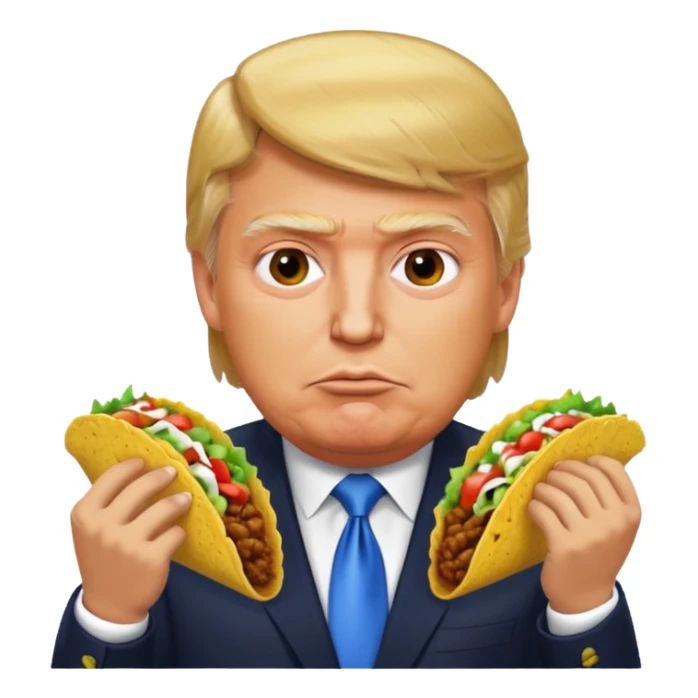 Donald Trump eating tacos sticker