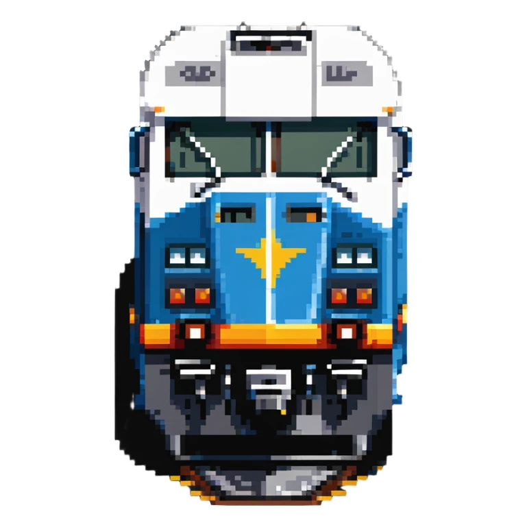 electric Amtrak locomotive, front view sticker