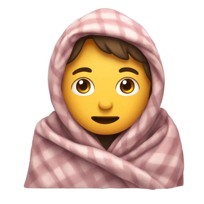 Person wrapped in a blanket sticker