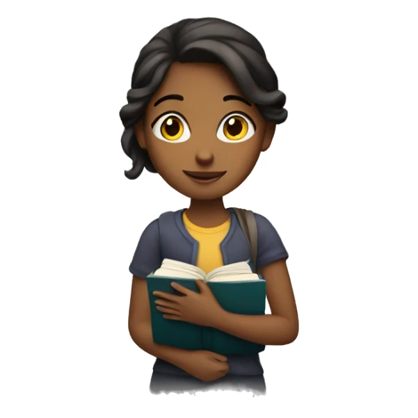 a girl with a book in her hands sticker